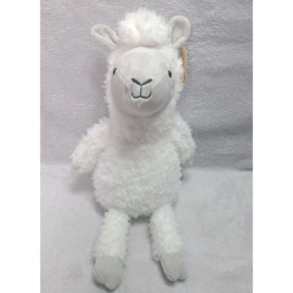 Plush Animal Adventure White Llama Sheep Alpaca Stuffed Animal Toy Textured Fur